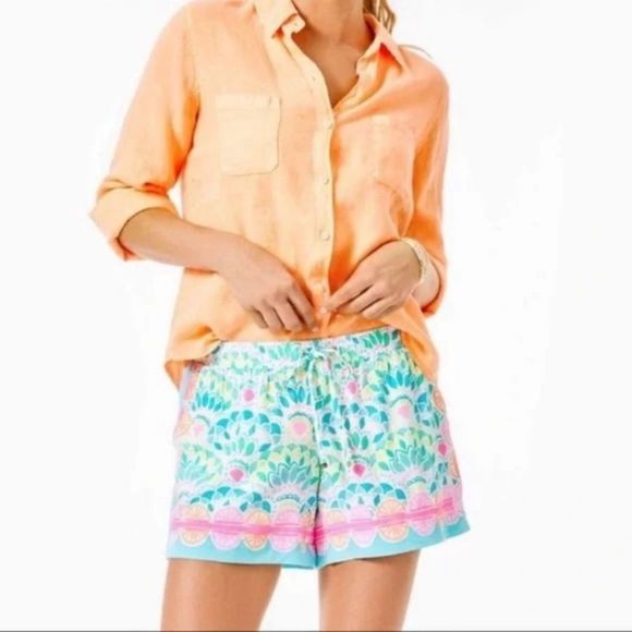Lilly Pulitzer Pants - Lilly Pulitzer Katie lounge shorts Caribbean citrus